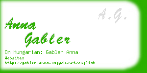 anna gabler business card